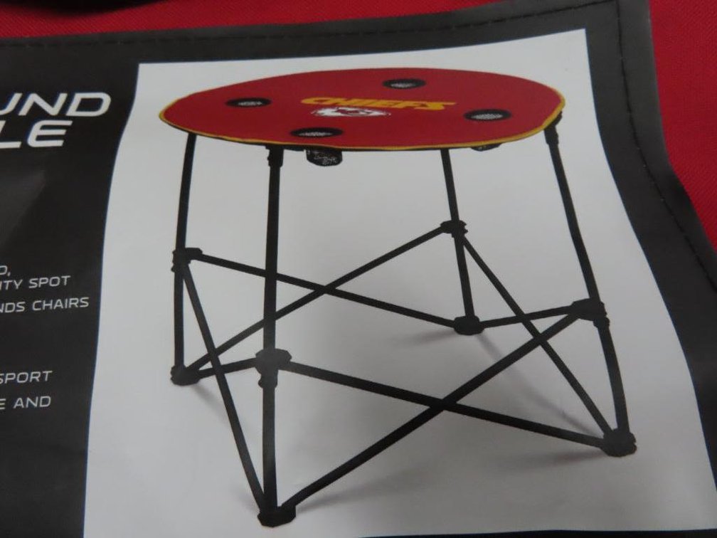 NFL Round Canvas Table - Kansas City Chiefs