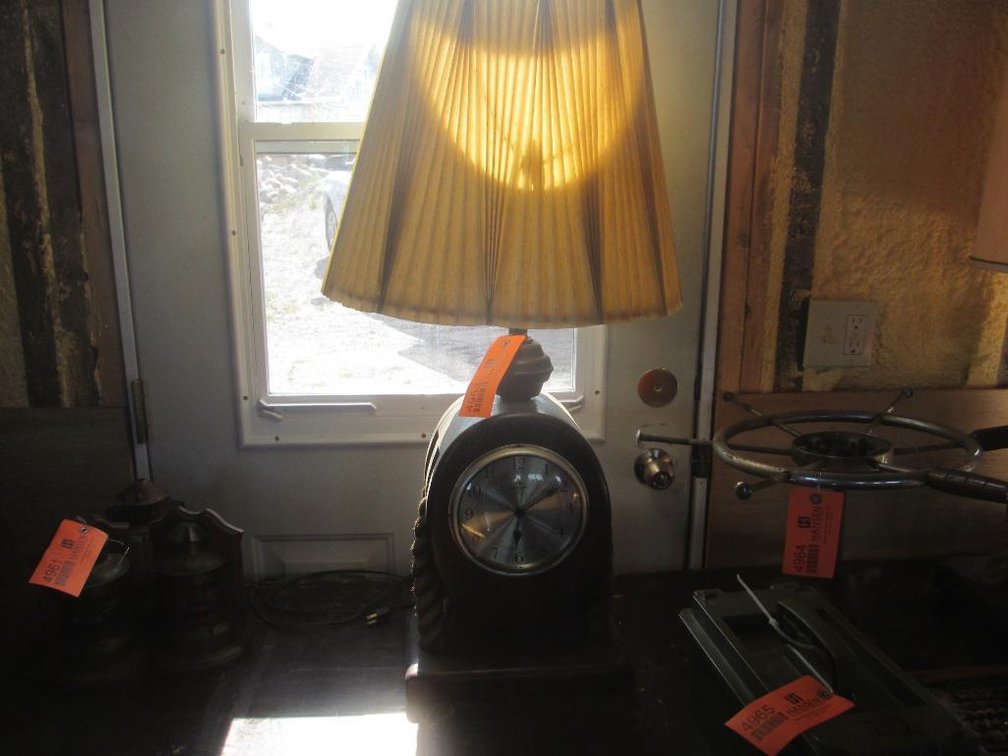 Nautical Clock Lamp With Shade (D2)
