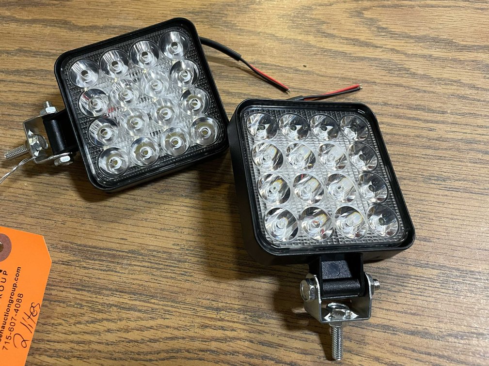 (2) LED Work Lights, 3-1/2" Square, 12/24vdc (PR11)