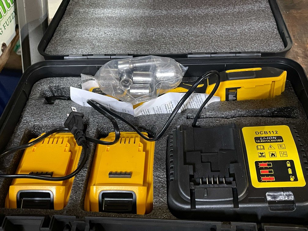 DeWalt Compatible Cordless Ratchet Wrench With Batteries, Charger and Case (PR12)