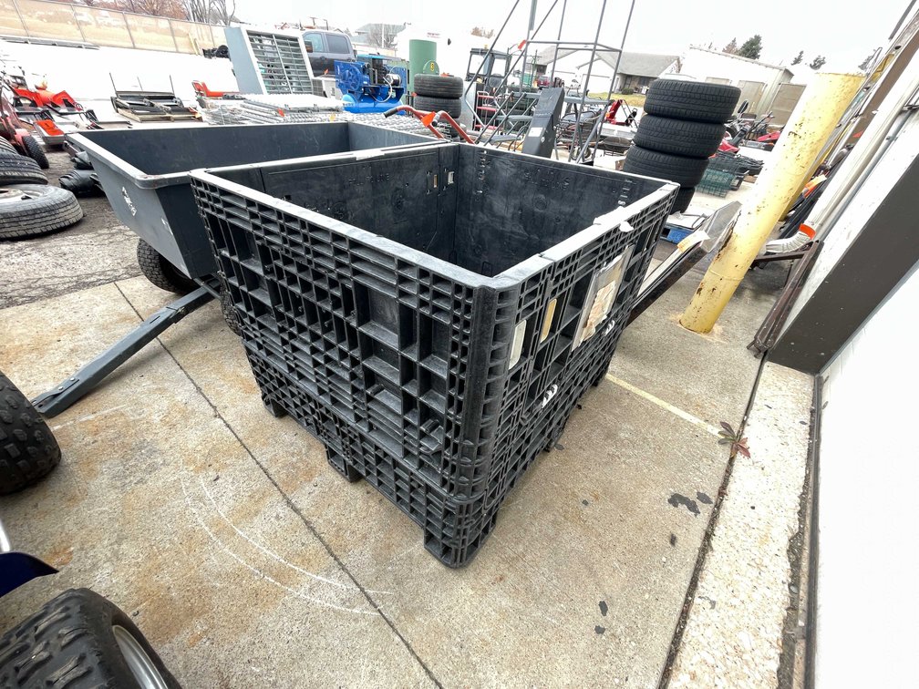 Black Plastic Folding Pallet Bin (Door 04)