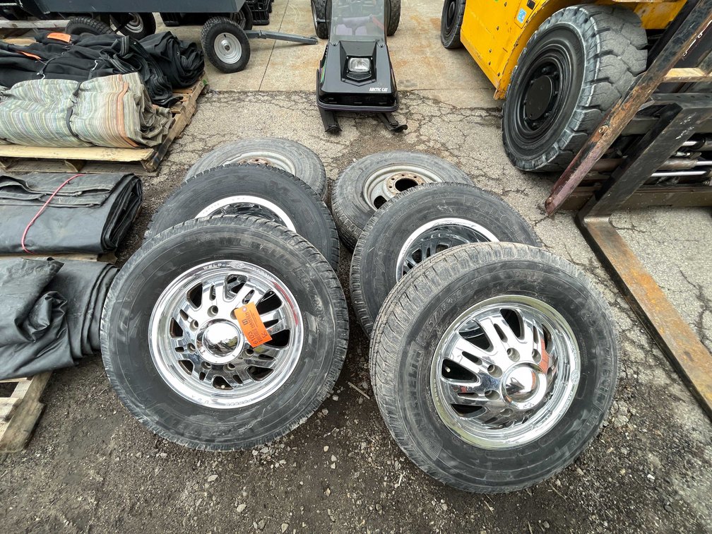 Weld Racing 16" Aluminum Dually Rims, with Steel Inner Rims and Michelin Tires (Door 04)
