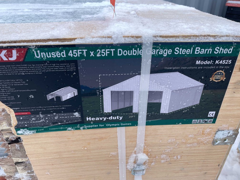 45' x 25' Double Garage Steel Barn Shed (O10)