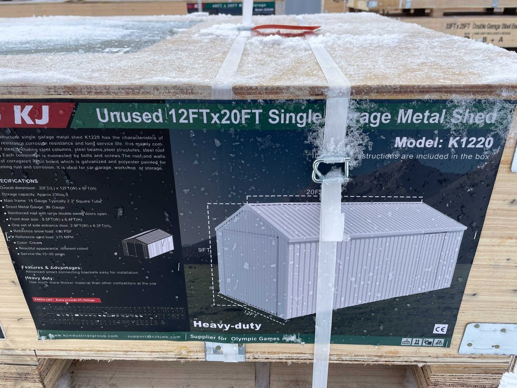 12" x 20" Single Garage Metal Shed (O10)