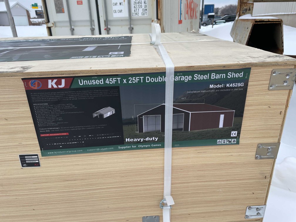 45' x 25' Double Garage Steel Barn Shed (O12)