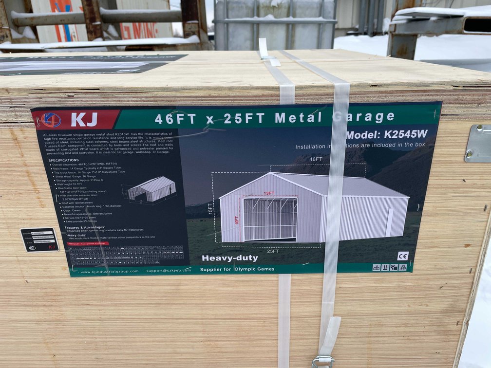 46' x 25' Metal Garage (O12)