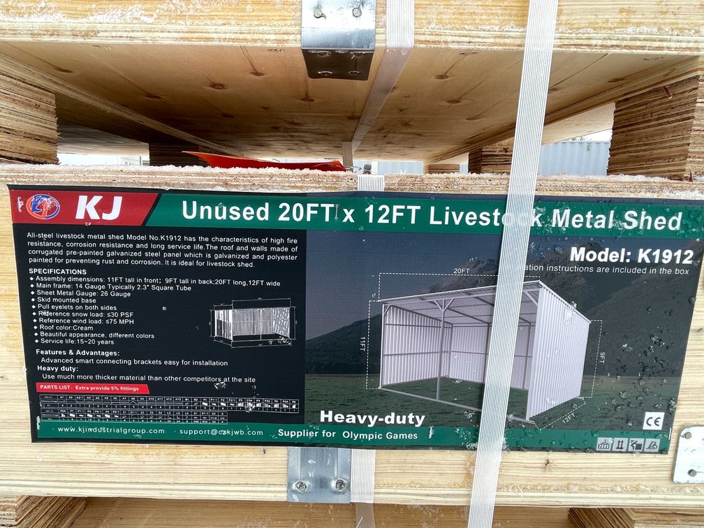 20' x 12' Livestock Metal Shed (O10)