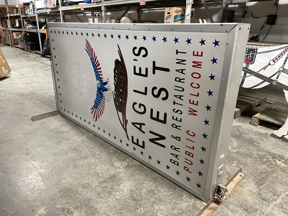 4' x 8' Double Sided Sign with Electrical Hookup (Downing, WI)