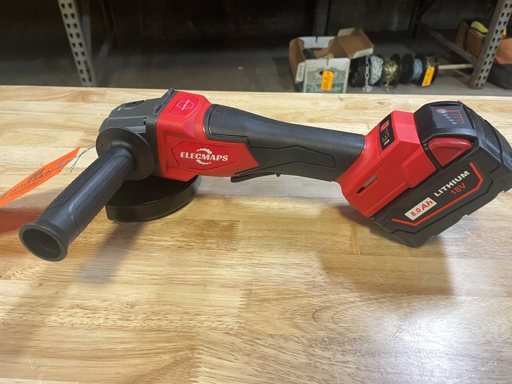 Milwaukee Compatible 18 volt Right Angle Grinder/Cut Off Tool With 8ah Battery (PR12)