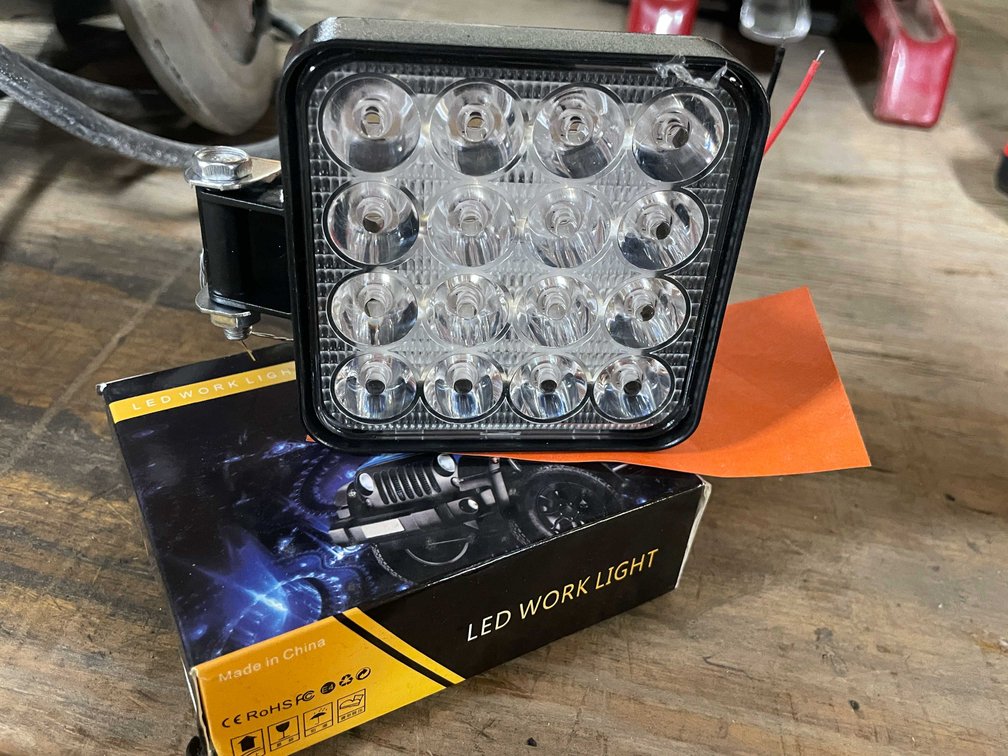 (2) LED Work Lights, 3-1/2" Square, 12vdc (PR11)