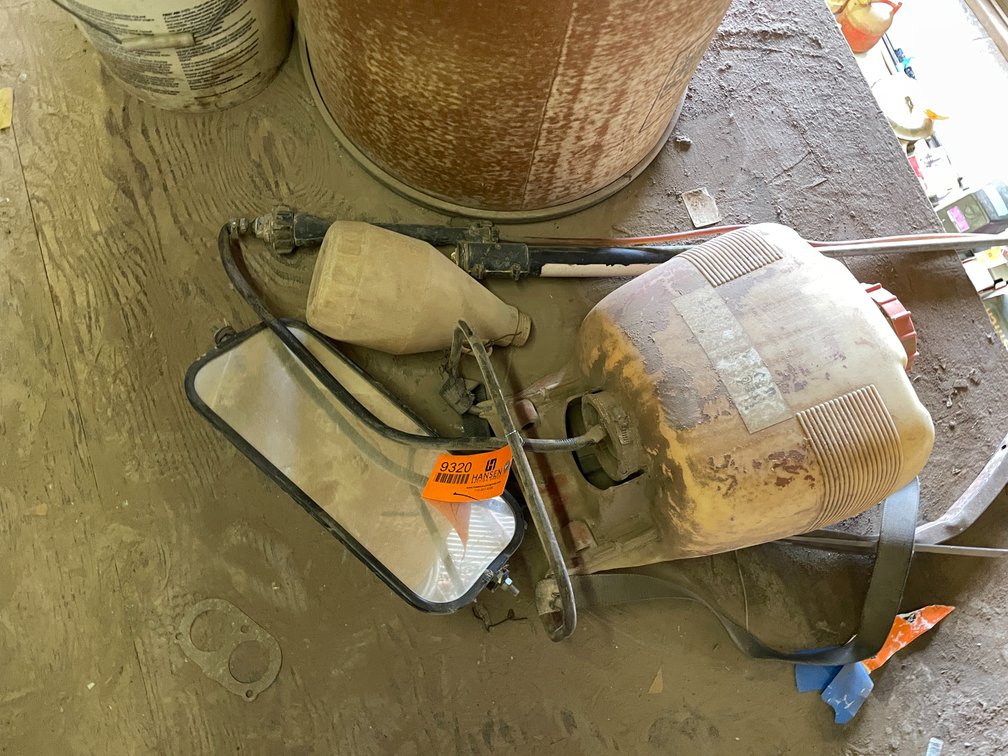 Weed Sprayer and Tractor mirror