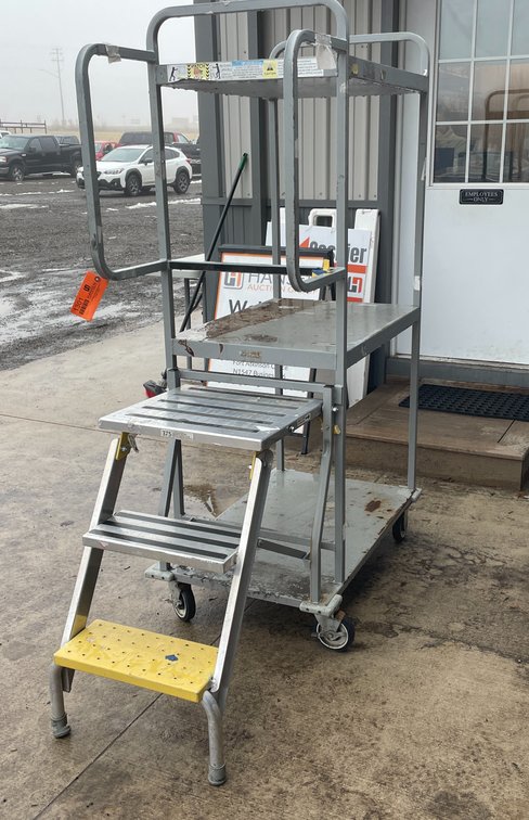 Rolling Warehouse Rack and Ladder