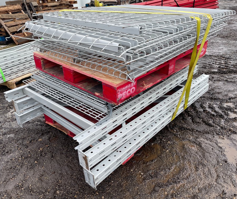 (2) Pallets of Racks and Uprights for Pallet Racking