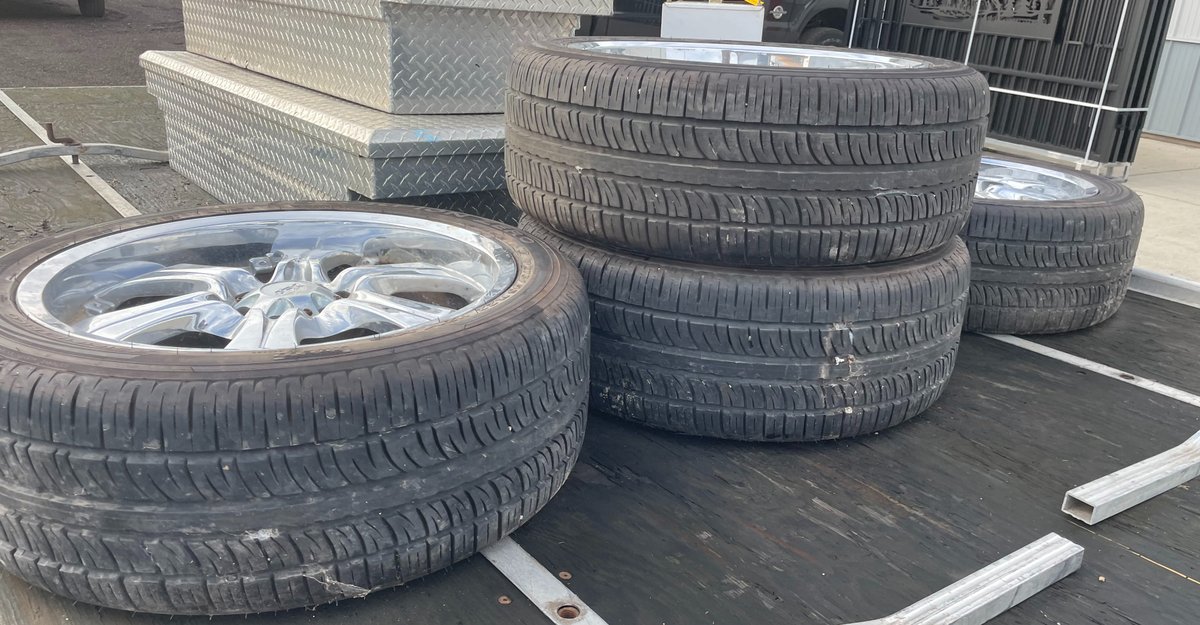 (4) Aluminum 6-Bolt Rims with Tires