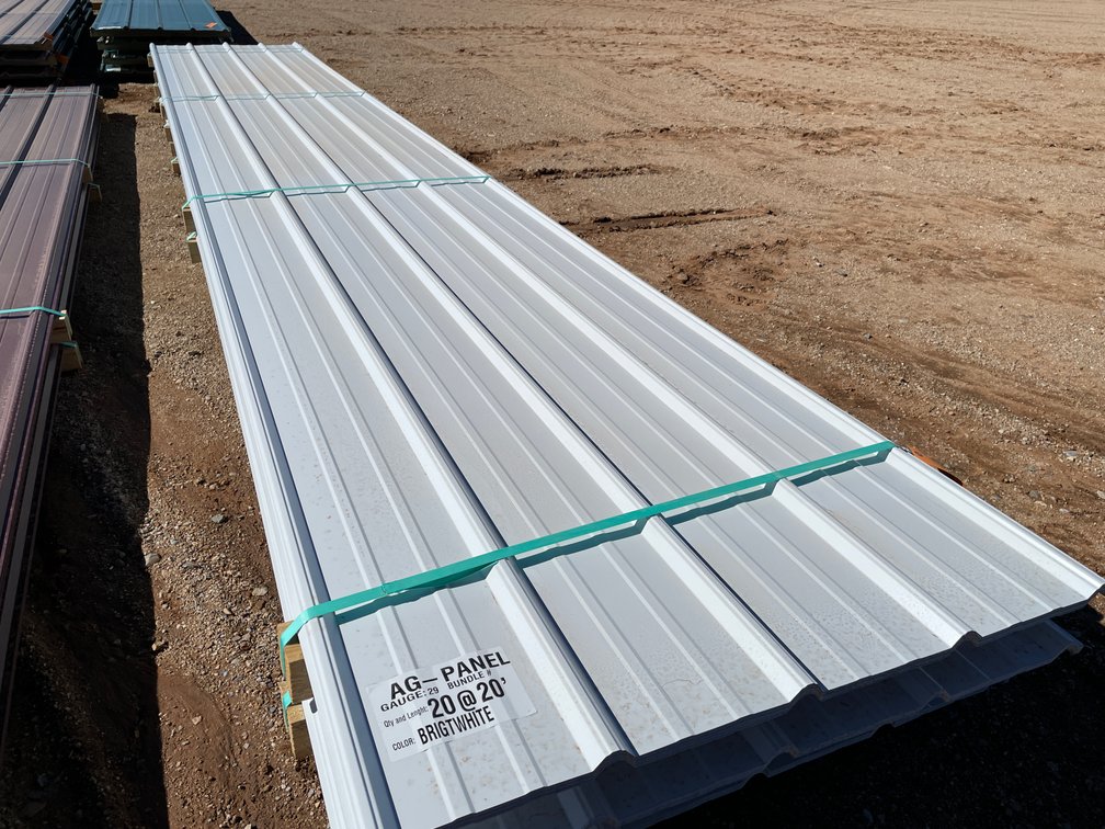 (20) Sheets of White Sheet Metal