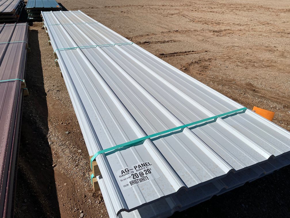 (20) Sheets of White Sheet Metal