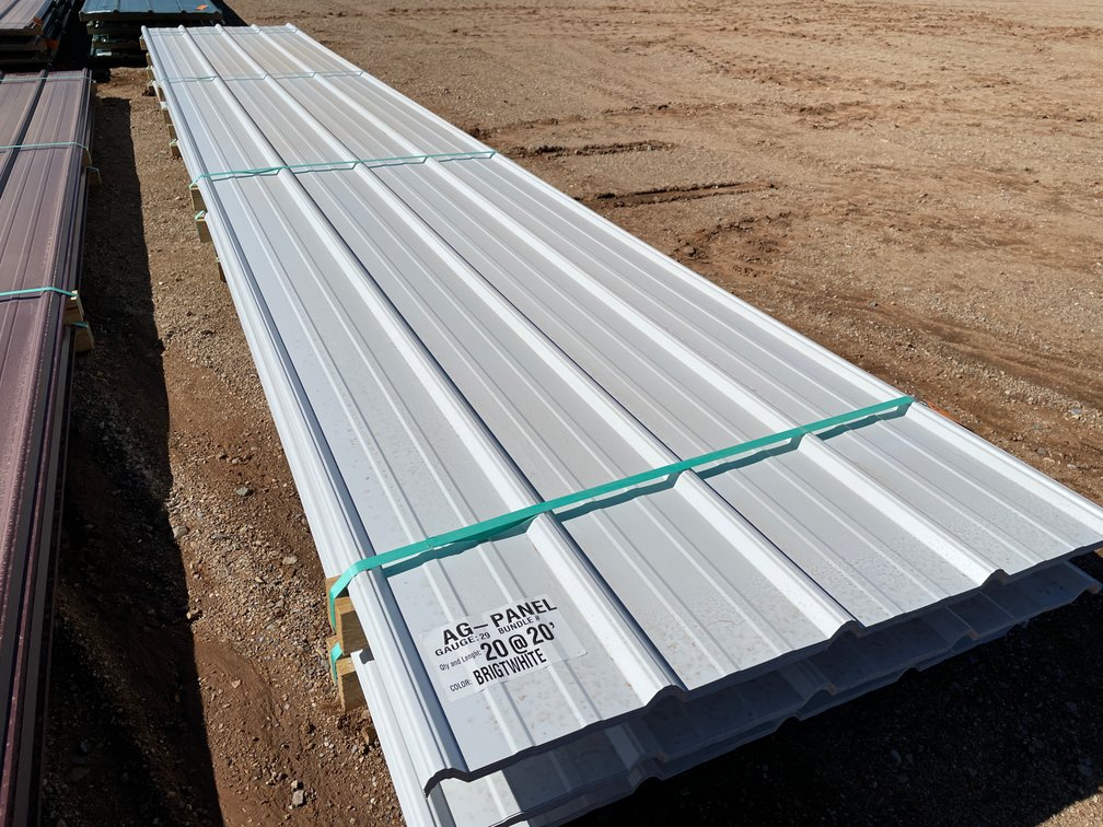 (20) Sheets of White Sheet Metal