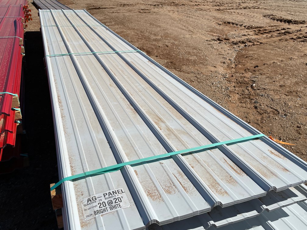 (20) Sheets of White Sheet Metal