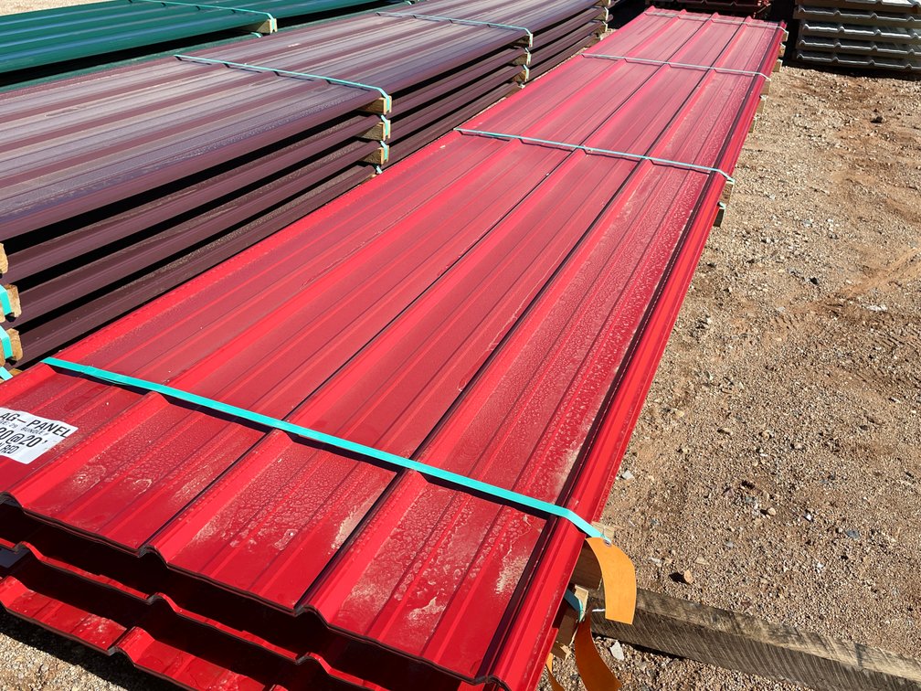 (20) Sheets of Crimson Red Sheet Metal