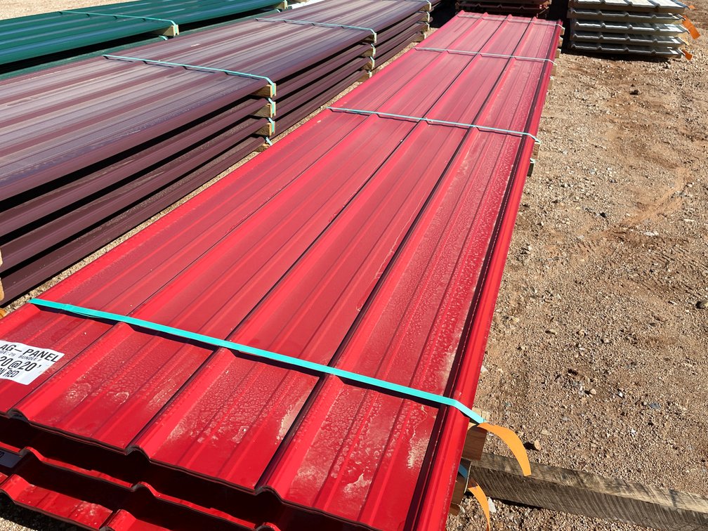 (20) Sheets of Crimson Red Sheet Metal