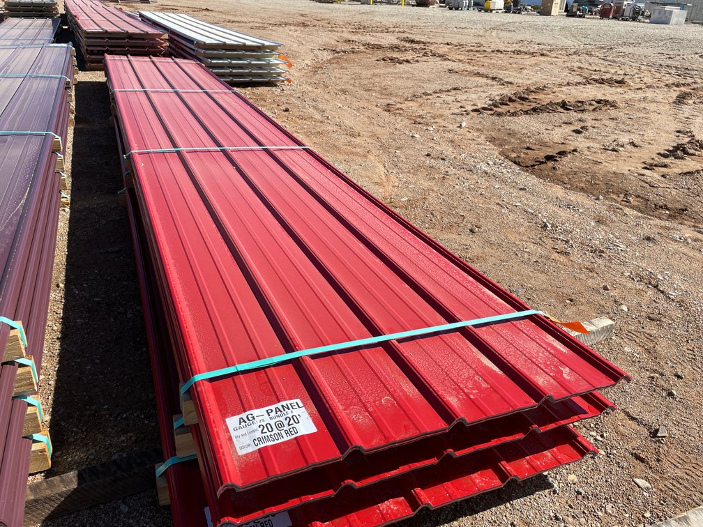 (20) Sheets of Crimson Red Sheet Metal