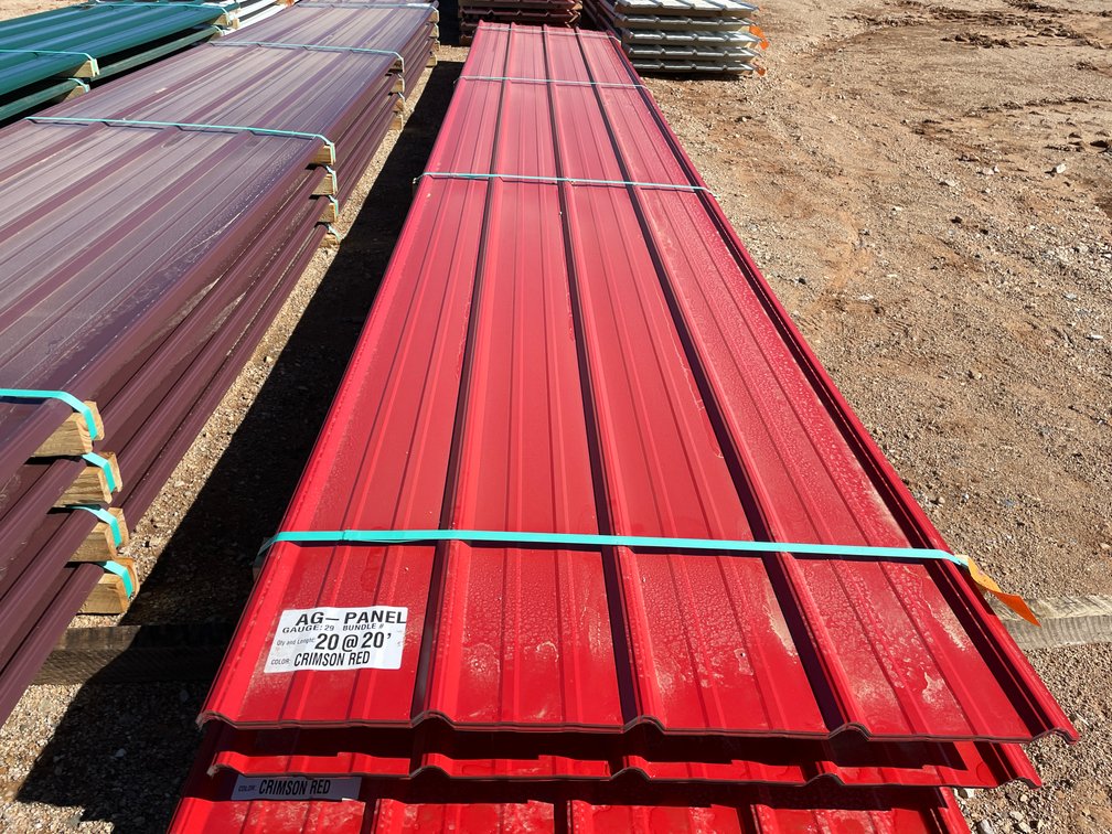 (20) Sheets of Crimson Red Sheet Metal