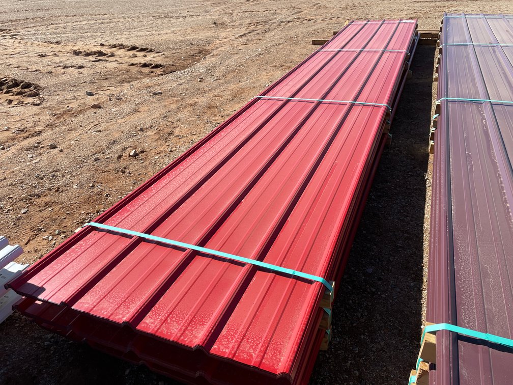 (20) Sheets of Crimson Red Sheet Metal