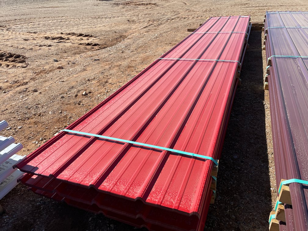 (20) Sheets of Crimson Red Sheet Metal