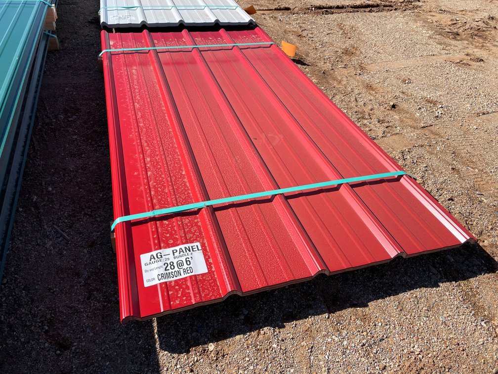 (28) Sheets of Red Sheet Metal