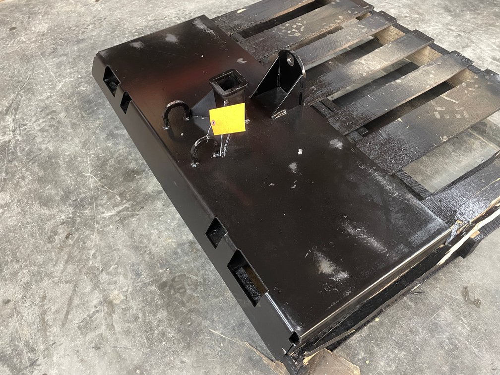 Skid Steer Receiver Hitch Plate with Fifth Wheel Ball