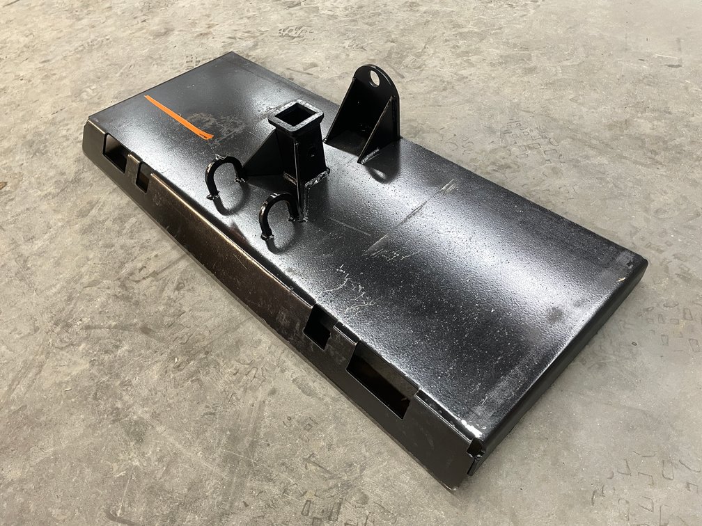 Skid Steer Receiver Hitch Plate with Fifth Wheel Ball