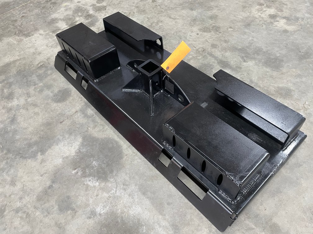 Skid Steer Receiver Hitch Plate with Chain Buckets