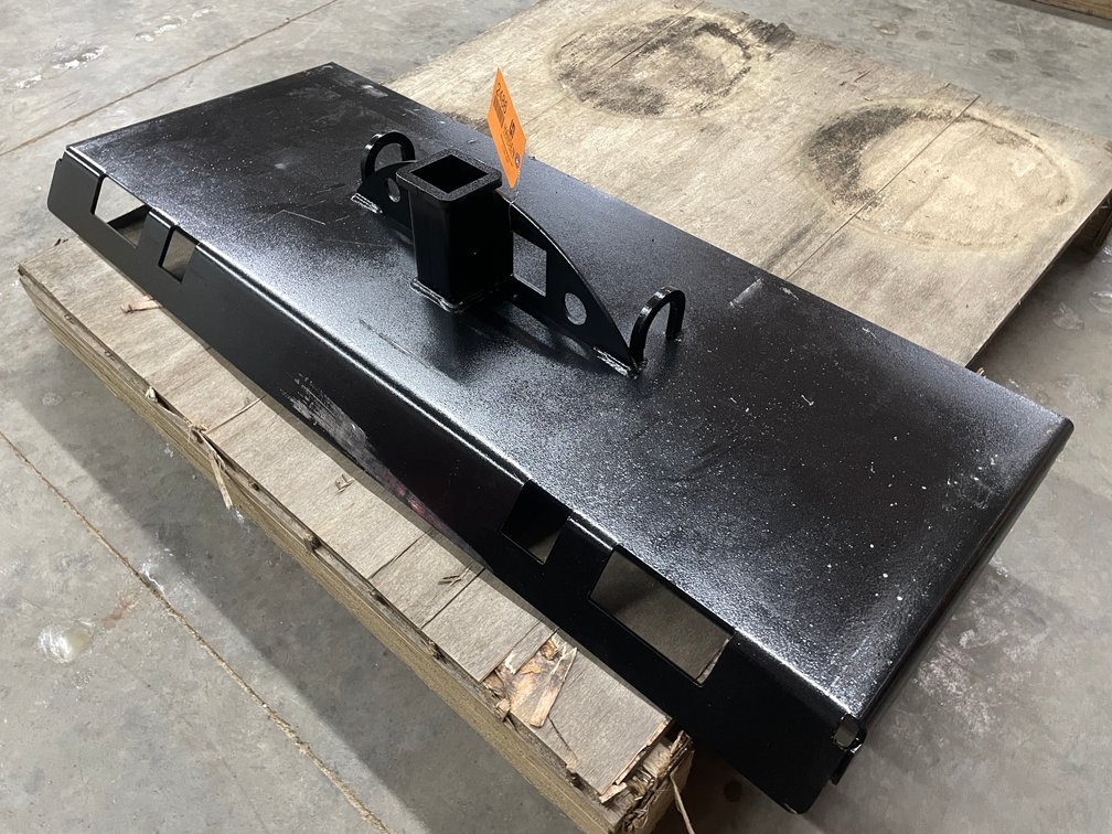 Skid Steer Receiver Hitch Plate with Half Moon Chain Hook
