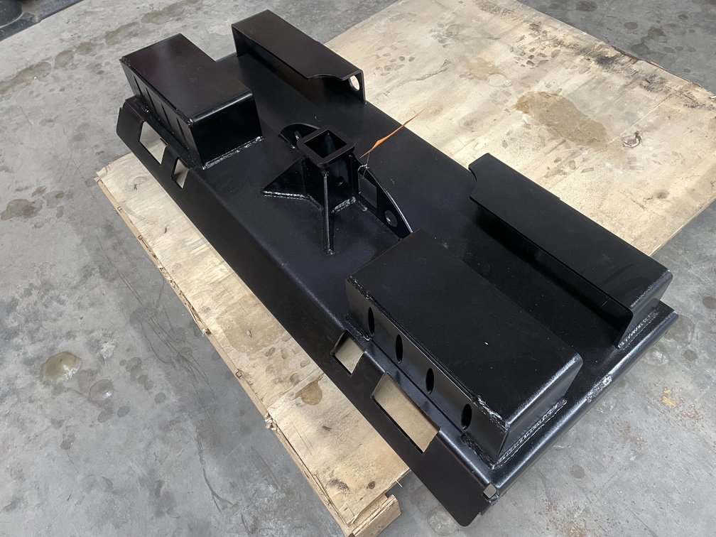 Skid Steer Receiver Hitch Plate with Chain Buckets