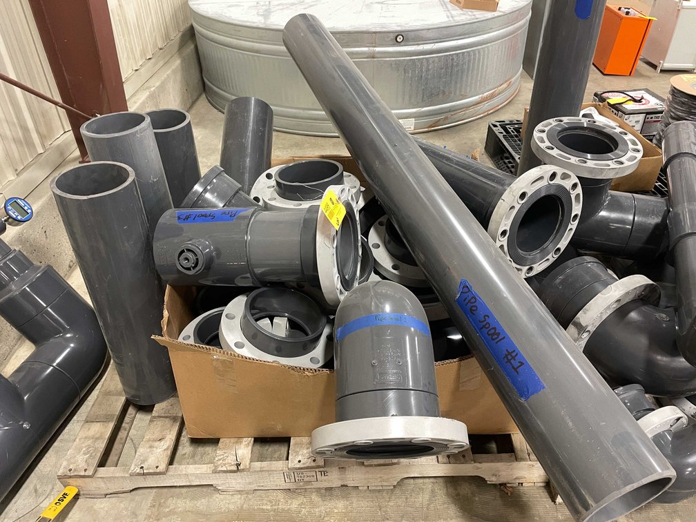 Pallect Full of PVC Pipes