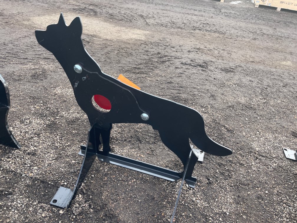 AR500 Steel Coyote Shooting Target with Heart Flapper