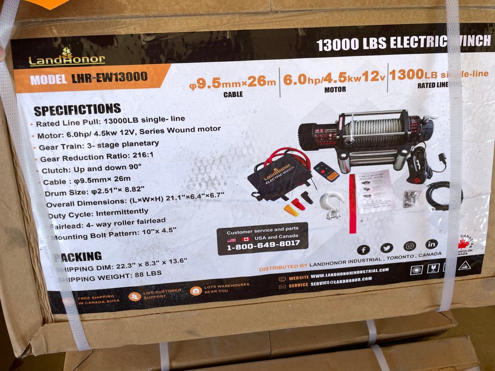 Unused 2025 Landhonor Electric Winch