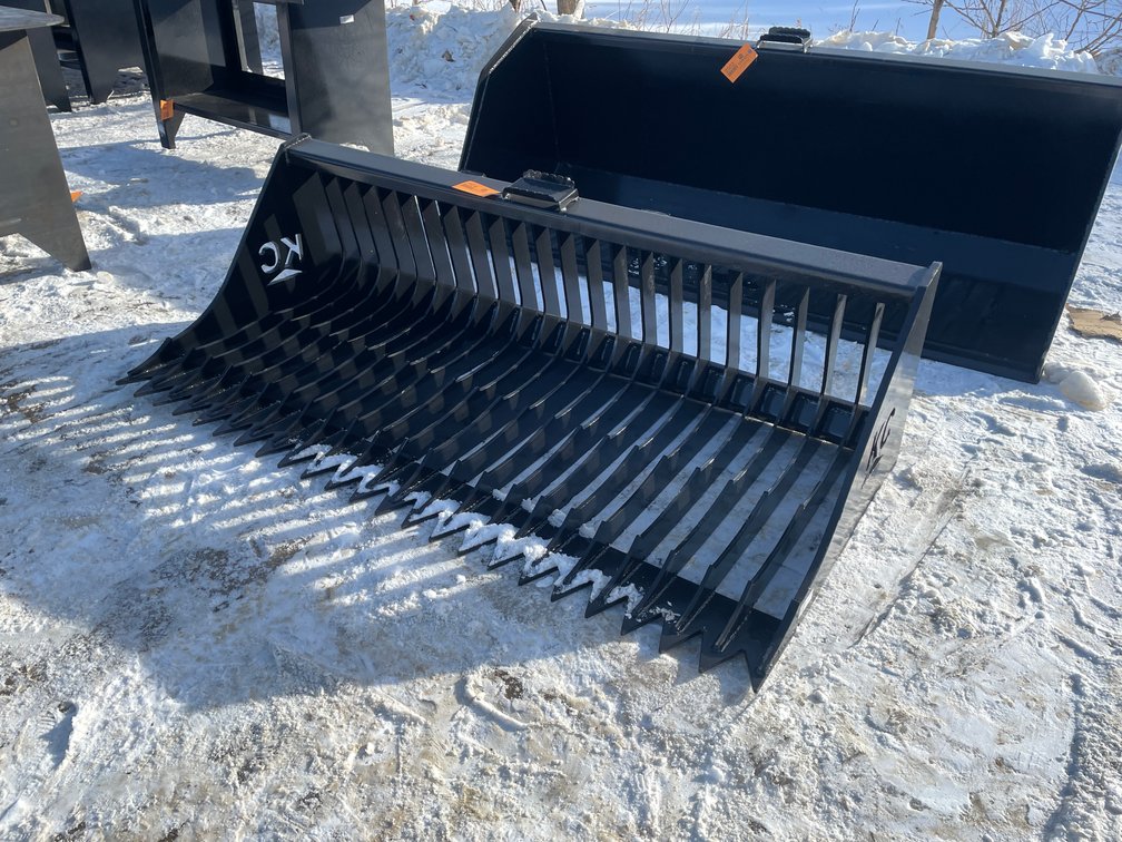 New KC 72" Fine Skeleton Skid Steer Bucket