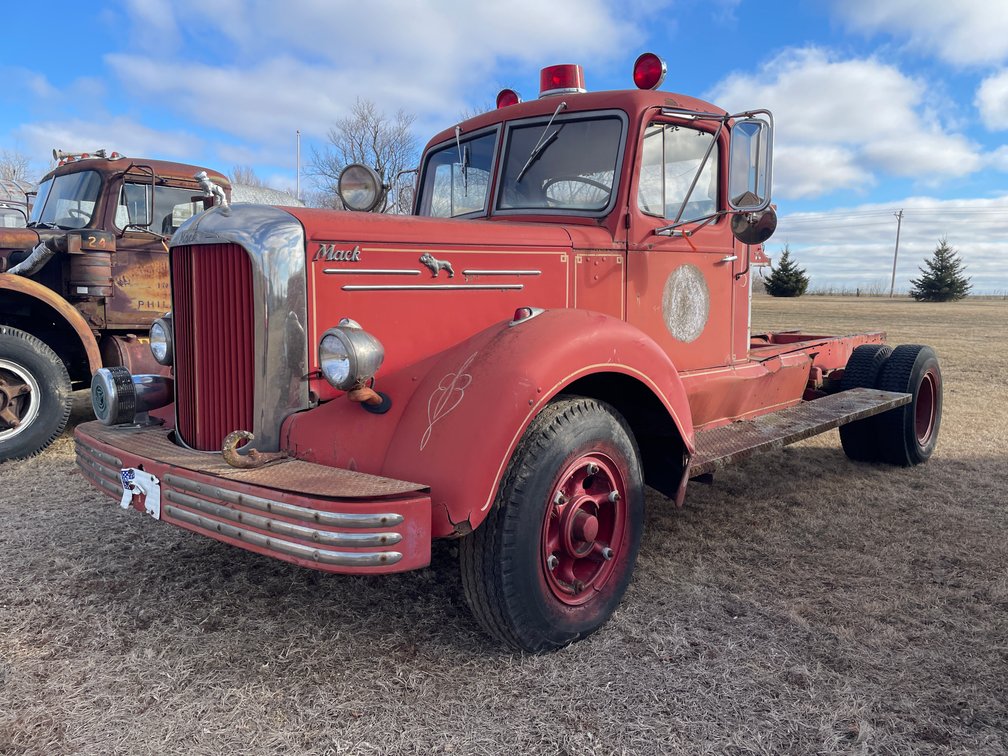 1951 Mack Fire Truck Cab and Chassis (No Title, for Parts)