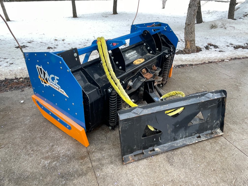 2020 Kage Snow cage 6' Skid Steer Mount Snow Pusher and Angle Blade