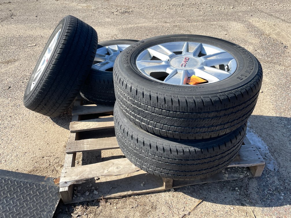 (4) Firestone Destination LE Tires on GMC Rims