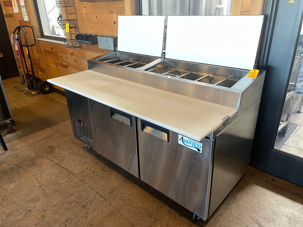 Avantco 5' 11" Refrigerated Prep Table with Storage