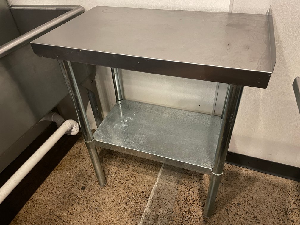 Small Stainless Steel Top Table