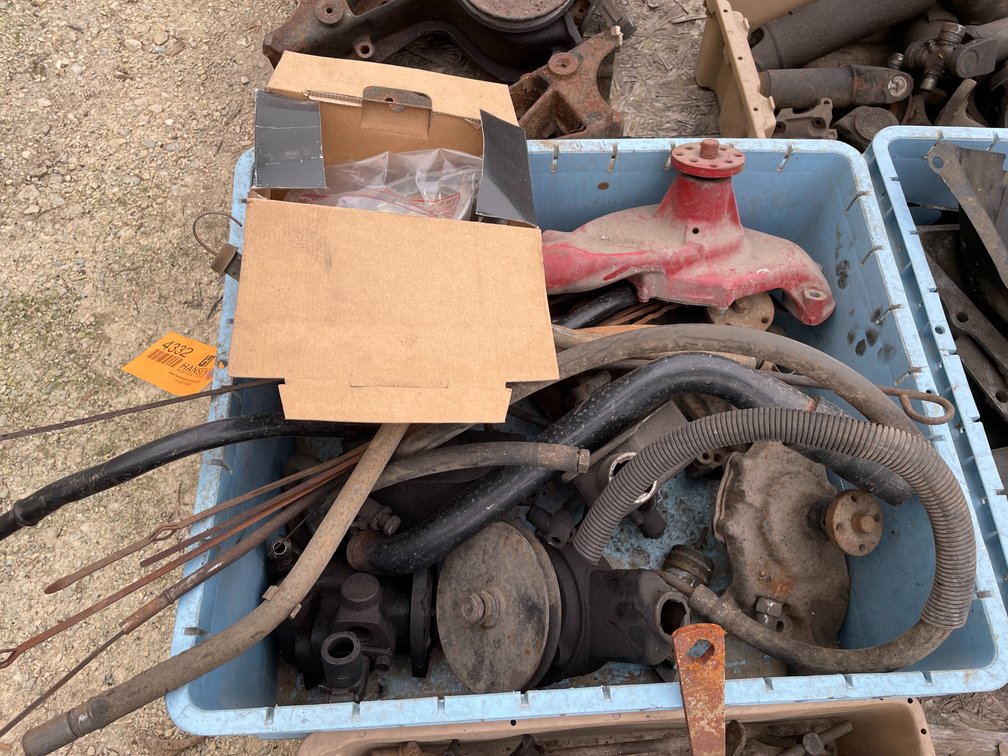 Tote of Water Pumps and Parts