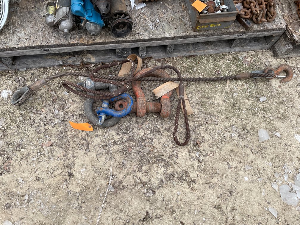 (2) Steel Lifting Cables and (3) Clevis Pins