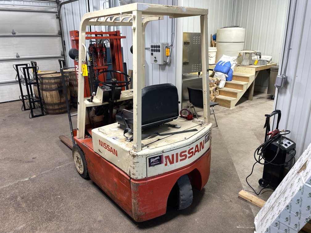 Nissan Electric Forklift and Battery Charger