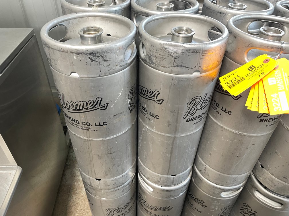 (10) Stainless Steel 1/6 Barrel Kegs