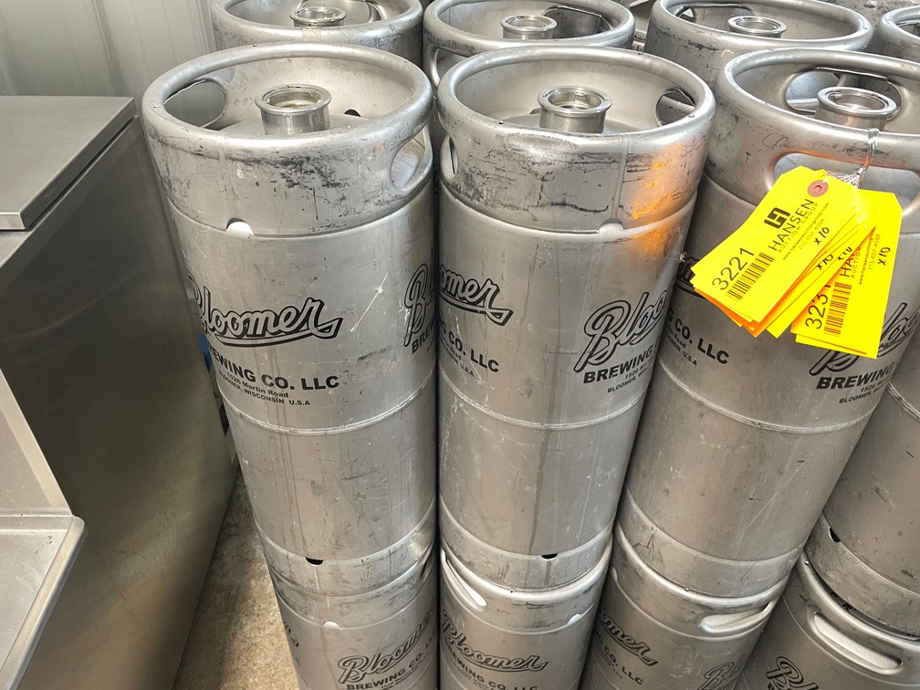 (10) Stainless Steel 1/6 Barrel Kegs