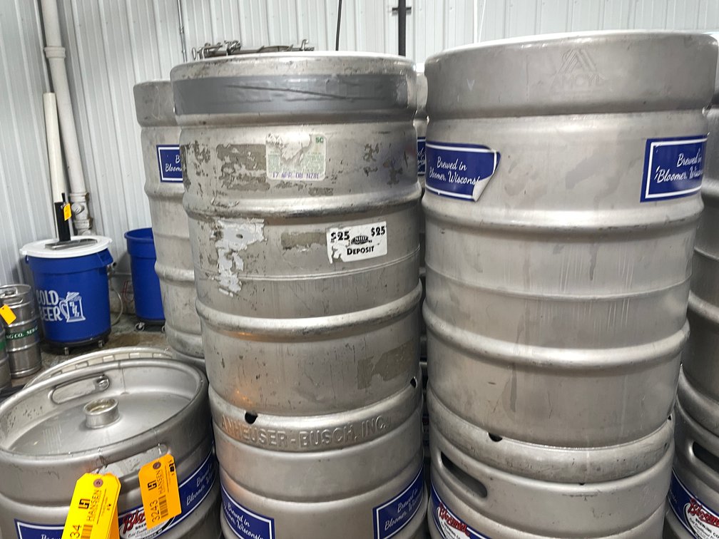 (5) Stainless Steel 1/2 Barrel Kegs