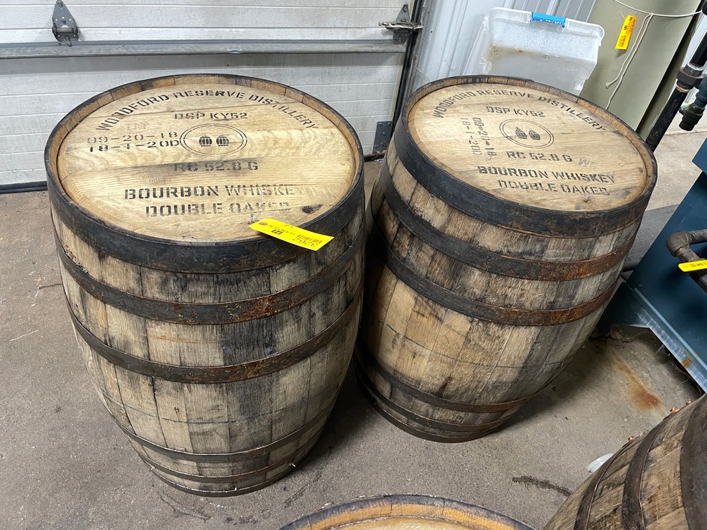 (2) Wood Bourbon Whiskey Barrel Kegs